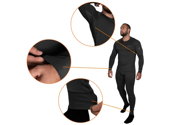 Термобілизна Camotec Polarheat quadro stretch 3.0 Black Фото 3